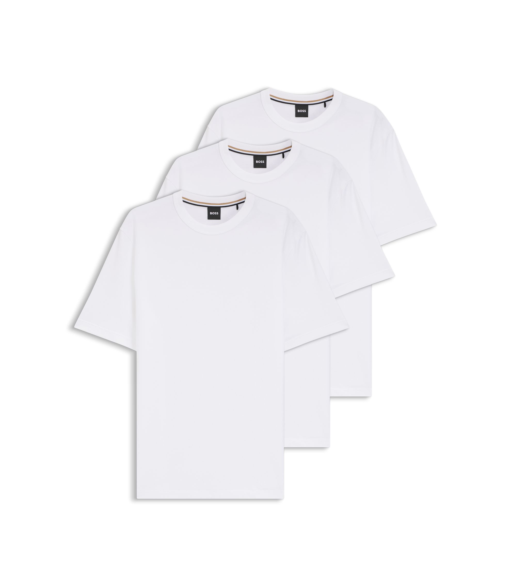 Dreierpack T-Shirts aus Baumwolle mit Rundhalsausschnitt