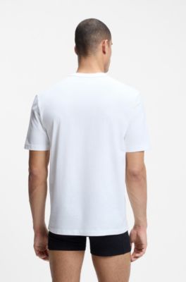 Dreierpack T-Shirts aus Baumwolle mit Rundhalsausschnitt, Wei&szlig;