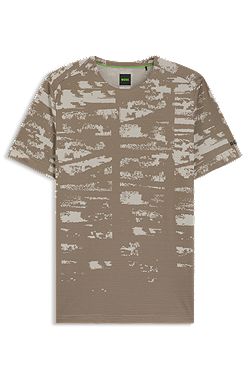 Active Slim-fit T-shirt with jacquard pattern