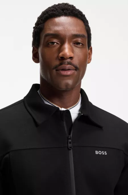 Cotton-blend sweatshirt with embroidered logo