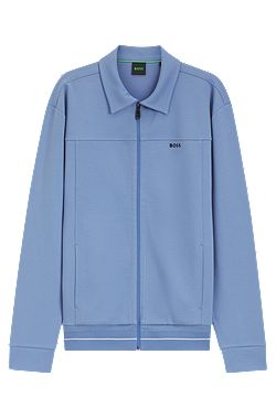 Cotton-blend sweatshirt with embroidered logo