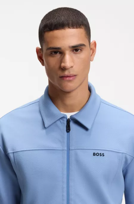 Cotton-blend sweatshirt with embroidered logo