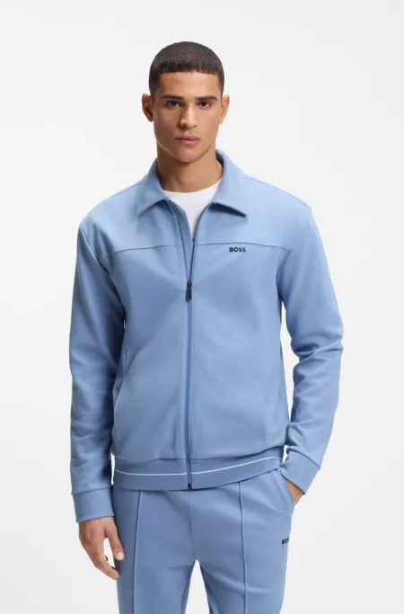 Cotton-blend sweatshirt with embroidered logo