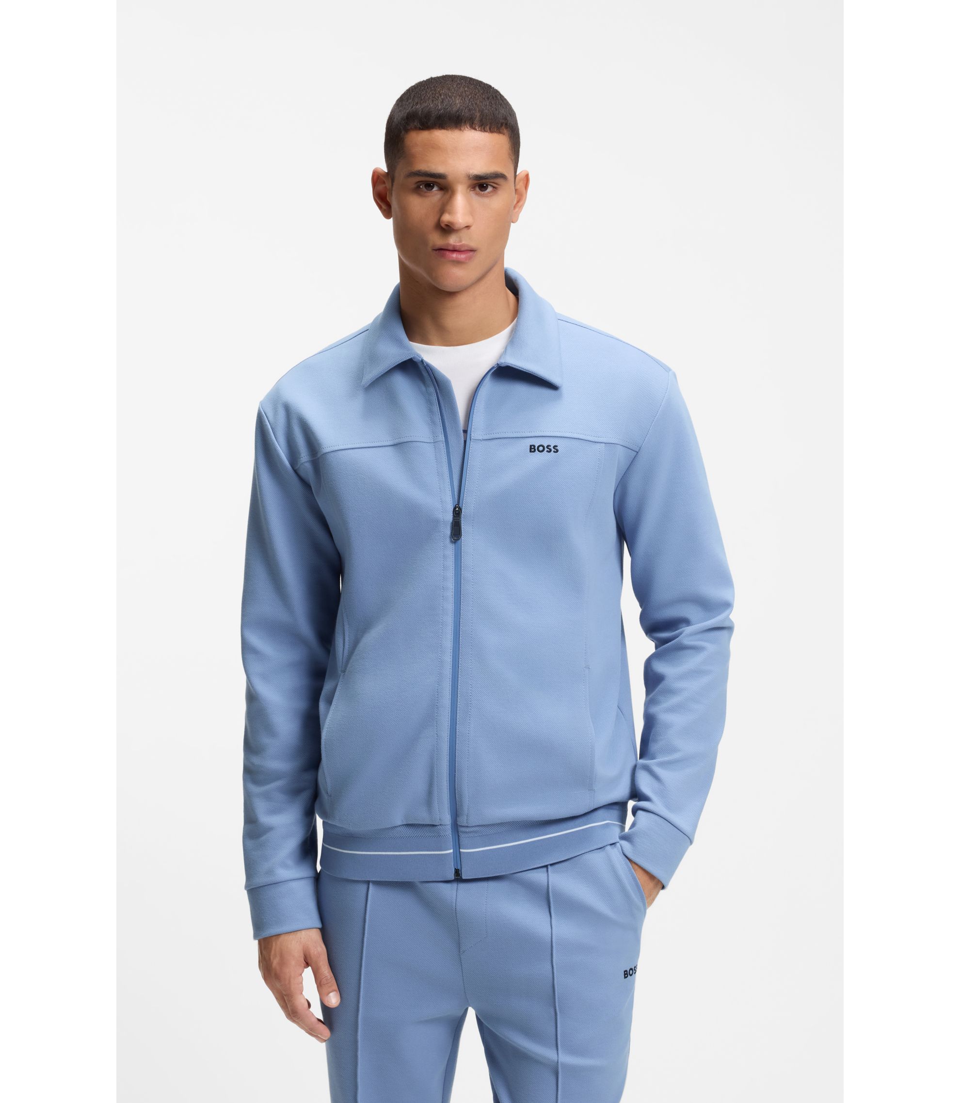 Sweatshirt aus Baumwoll-Mix mit Logo-Stickerei