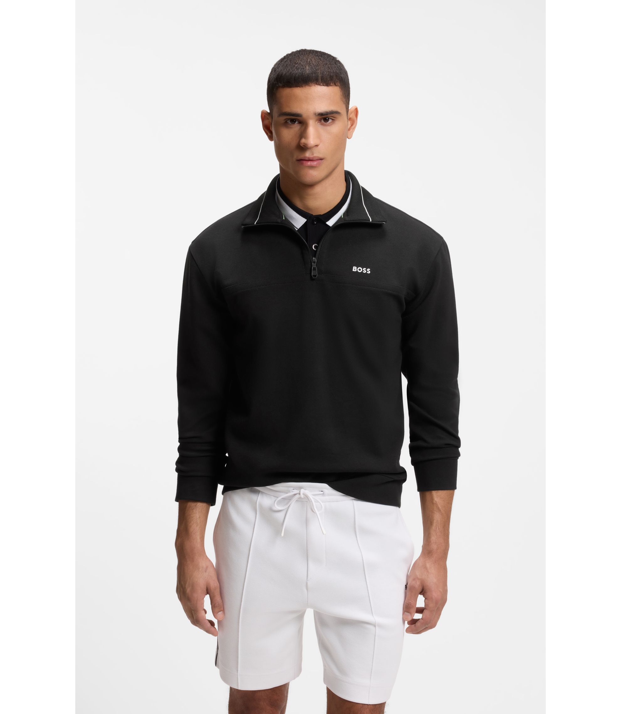 Sweatshirt aus Baumwoll-Mix mit Logo-Stickerei