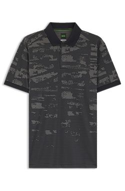 Active Slim-fit polo shirt with jacquard pattern