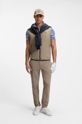 Active Slim-fit polo shirt with jacquard pattern, Blue