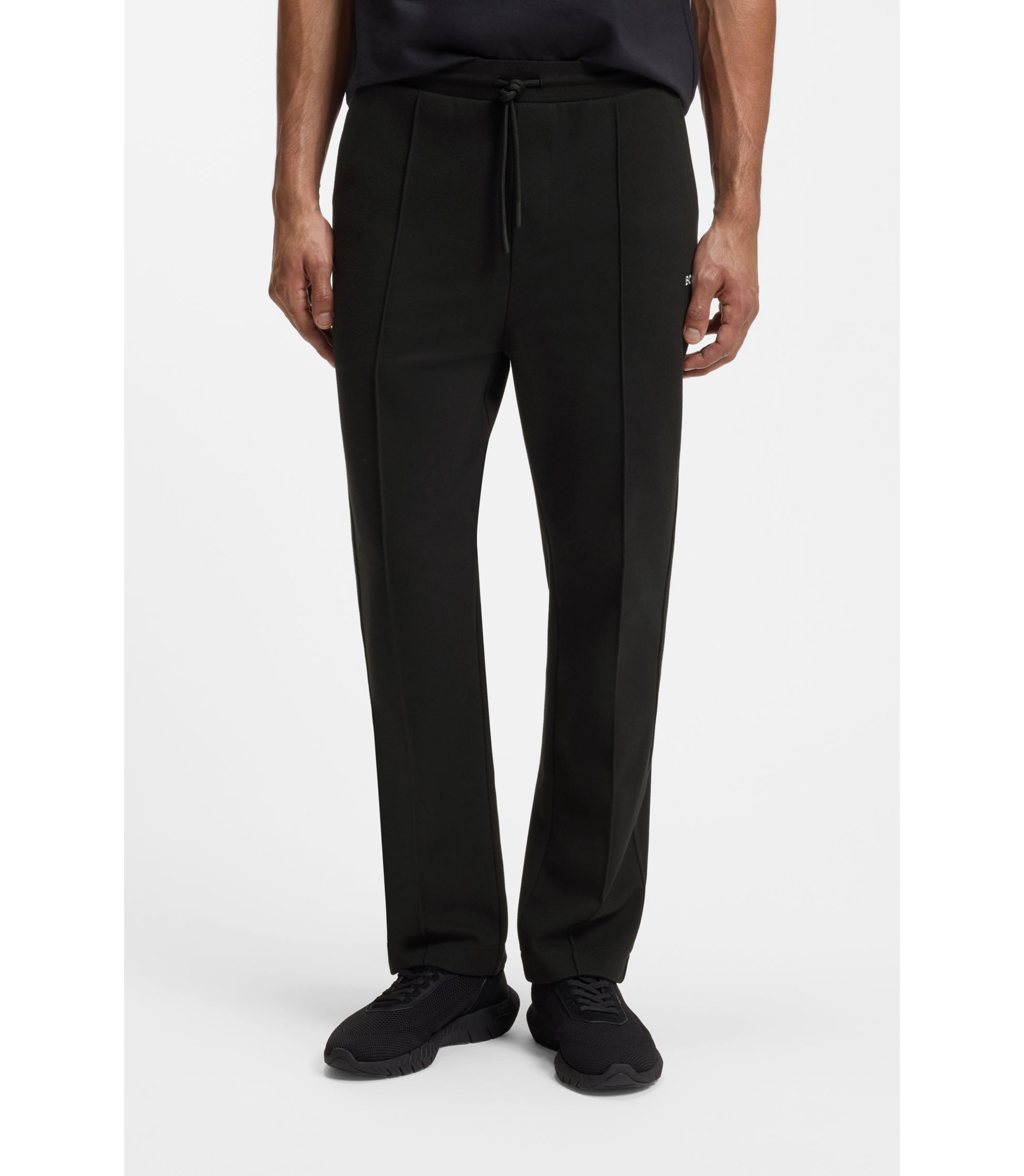 Jogginghose aus Baumwoll-Mix mit Biesenfalten