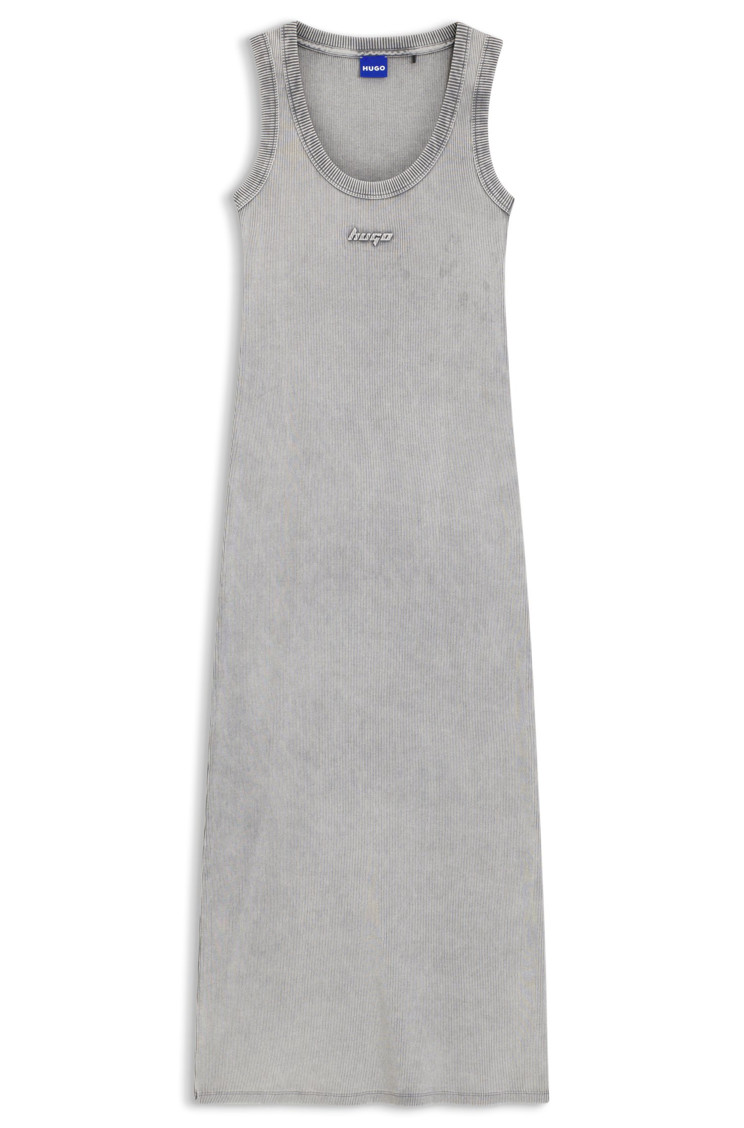 Hugo Slim-fit dress in stretch cotton with embossed logo klänningar dam – bild 3