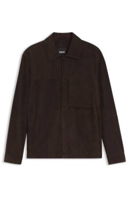 Suede jacket with press-stud closure 1