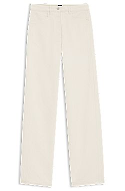 Wide-leg trousers in needle-punch cotton