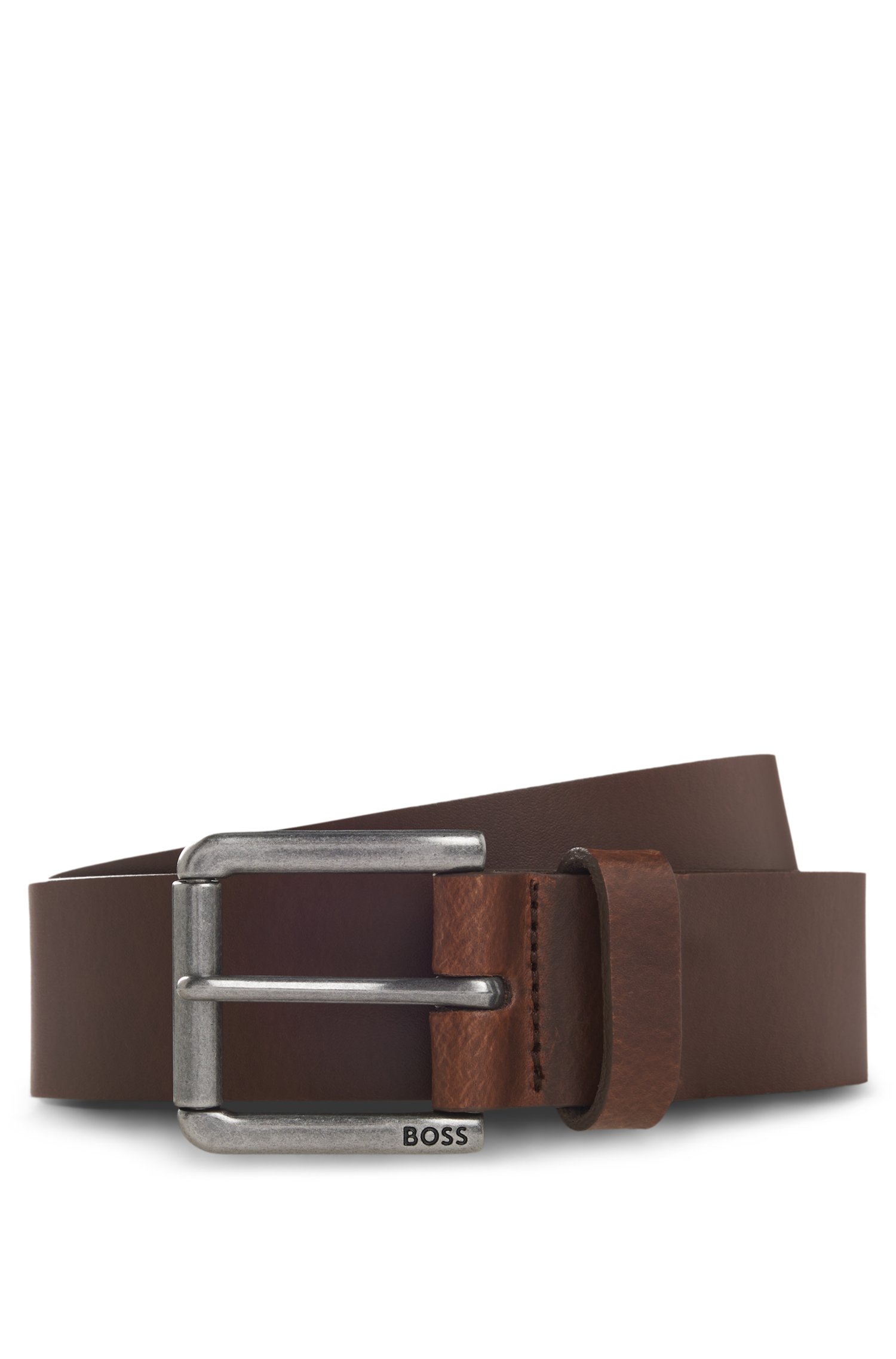 Boss Logo-engraved leather belt skärp & hängslen herr