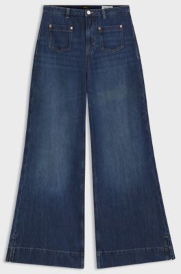 Jeans svasati fit in denim blu, Blu scuro