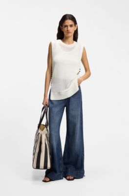 Jeans svasati fit in denim blu, Blu scuro