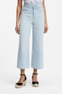 Straight-fit jeans in blue denim, Light Blue