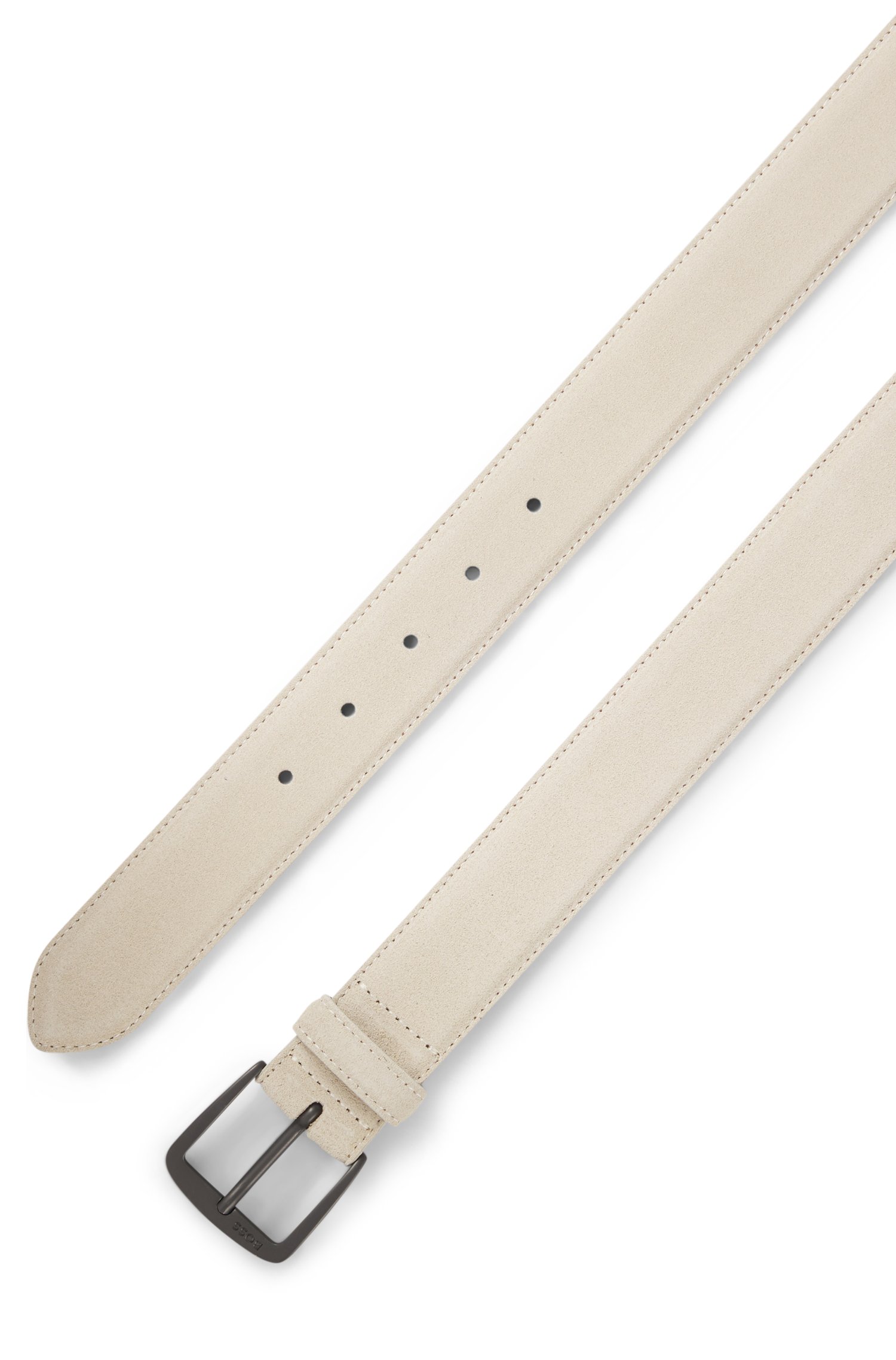 Boss Italian-suede belt with gunmetal buckle skärp & hängslen herr – bild 2