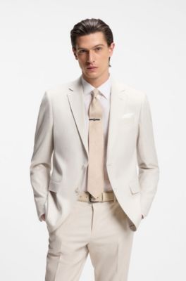 Italian-suede belt with gunmetal buckle, Natural