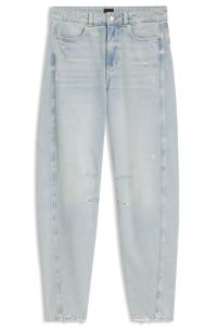 Relaxed-fit jeans with balloon leg, Light Blue