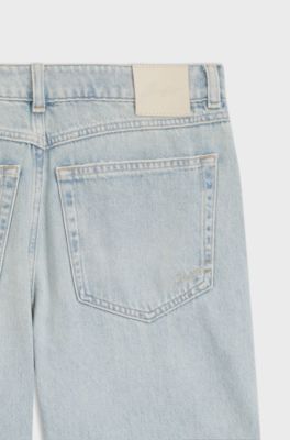 Jeans relaxed fit con gamba a palloncino, Celeste