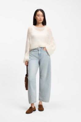 Relaxed-fit jeans with balloon leg, Light Blue