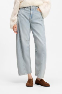 Relaxed-fit jeans with balloon leg, Light Blue