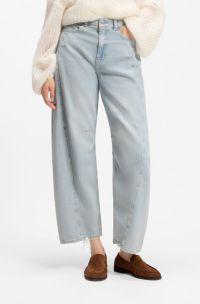 Relaxed-fit jeans met ballonpijpen, Lichtblauw