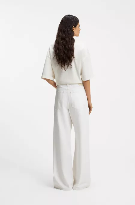 Relaxed-fit jeans in white rigid denim