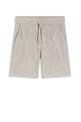 Cotton-blend shorts with knitted graphics 1