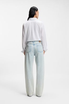Boyfriend-fit jeans in super-soft light-blue denim, Light Blue