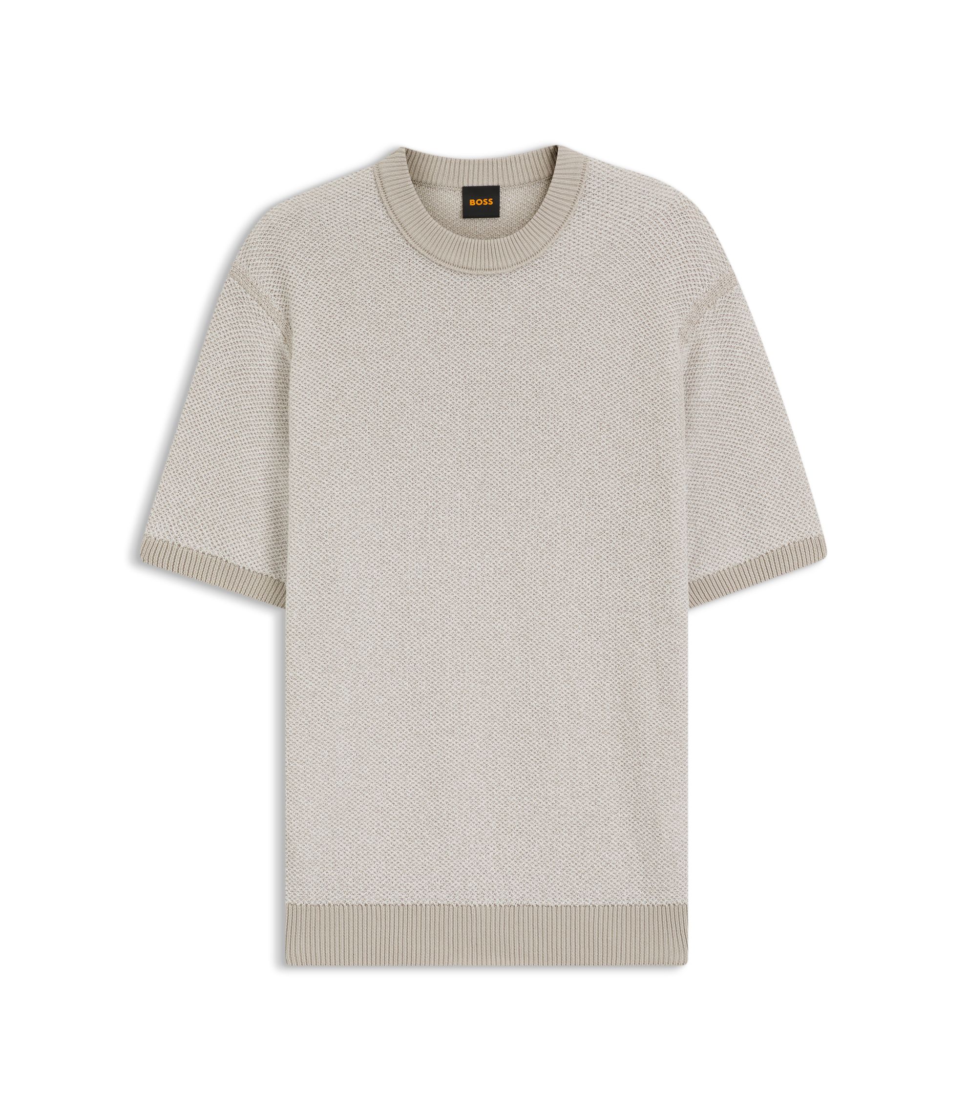 BOSS - コットンブレンド セーター ツートン ニットストラクチャー