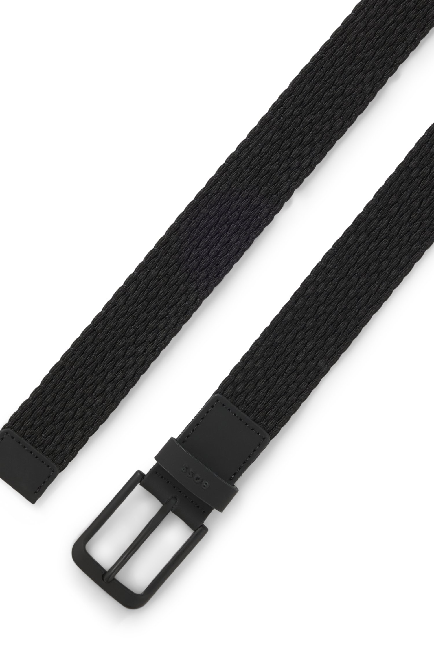 Boss Leather-trimmed woven belt skärp & hängslen herr – bild 2
