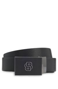 Reversible belt in Italian leather, Black