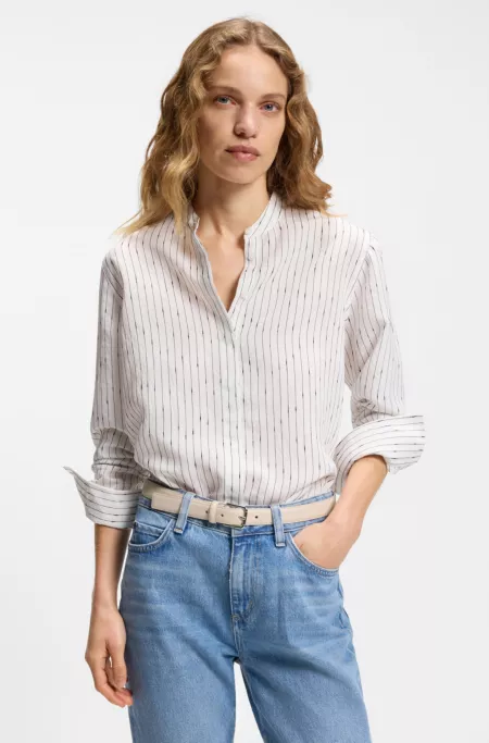 Italian-leather belt with pin buckle