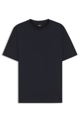 Performance T-shirt in a cotton blend, Dark Blue