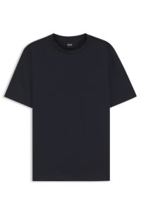 Performance T-shirt in a cotton blend, Dark Blue