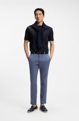 Performance T-shirt in a cotton blend, Dark Blue