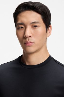 Performance T-shirt in a cotton blend, Dark Blue