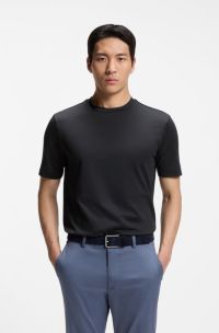 Performance T-Shirt aus Baumwoll-Mix, Dunkelblau