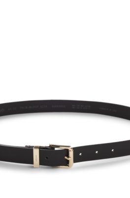 Italian-leather belt with gold-tone buckle 3