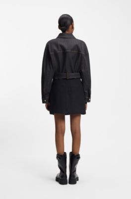 Cropped jacket in Japanese selvedge denim, Dark Blue