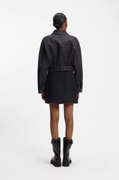 Cropped jacket in Japanese selvedge denim