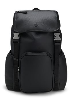 Italian-leather backpack with Double B monogram