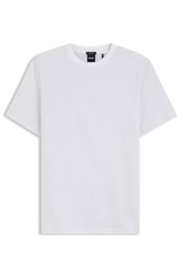 Cotton T-shirt with jacquard pattern 4