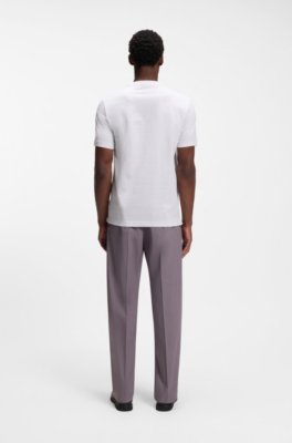 Cotton T-shirt with jacquard pattern 3