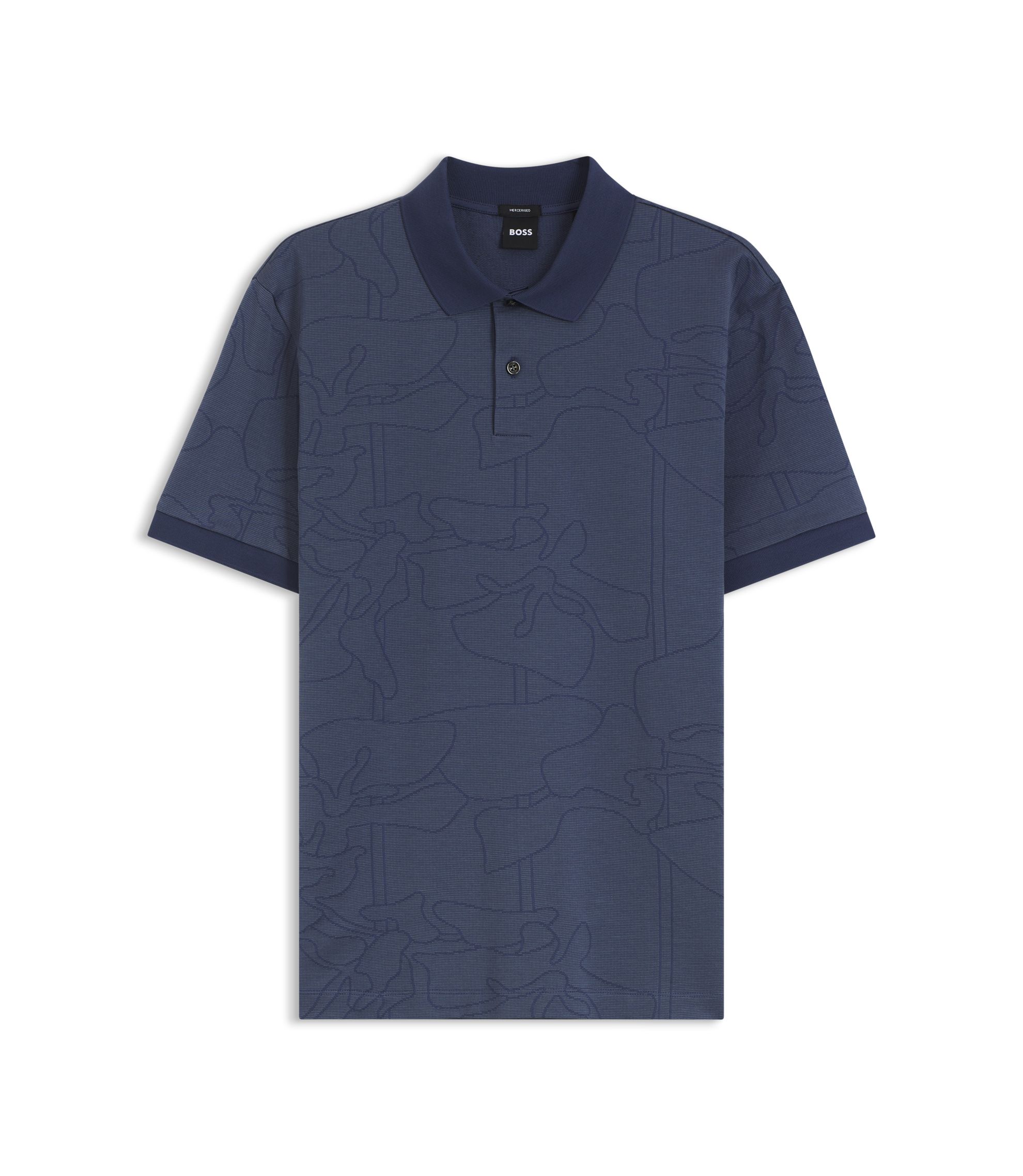 Poloshirt aus Baumwolle mit Jacquard-Muster