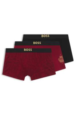 Year of the Horse Three-pack of stretch-cotton trunks