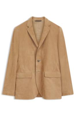 Suede blazer with AMF stitching 1