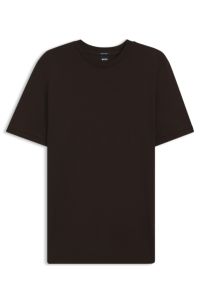 Regular-fit T-shirt in a wool blend, Dark Brown