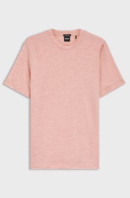 Regular-Fit T-Shirt aus Woll-Mix, Hellrosa