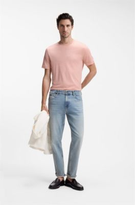 Regular-fit T-shirt in a wool blend, Light Pink